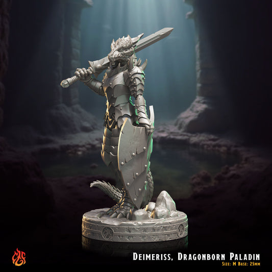 Deimeriss Dragonborn Paladin (Digital, STL files)