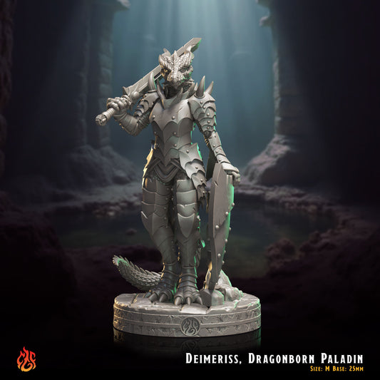 Deimeriss Dragonborn Paladin (Digital, STL files)
