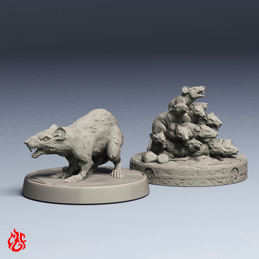 Giant Rat and Rat Swarm