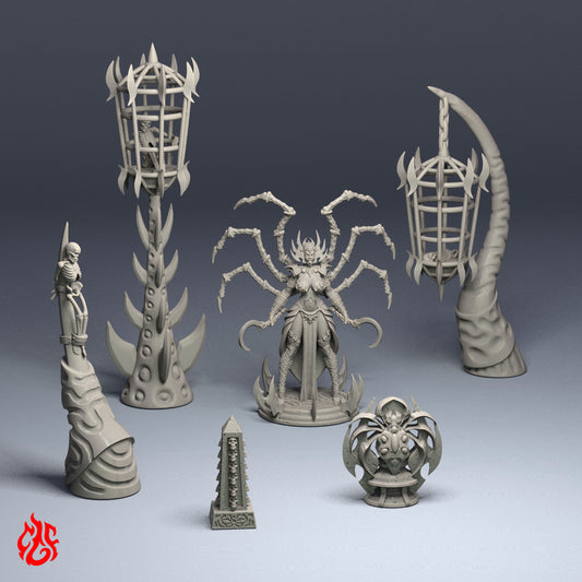 Underdark statues & pillars