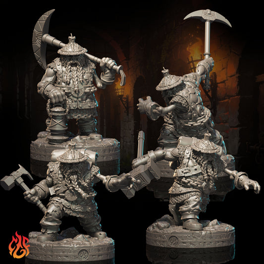 UndeadDwarfMiners (Digital, STL files)