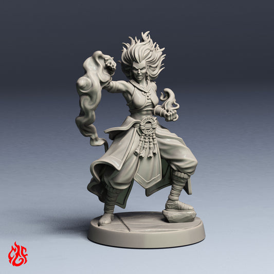 Cinder, Fire Genasi Monk