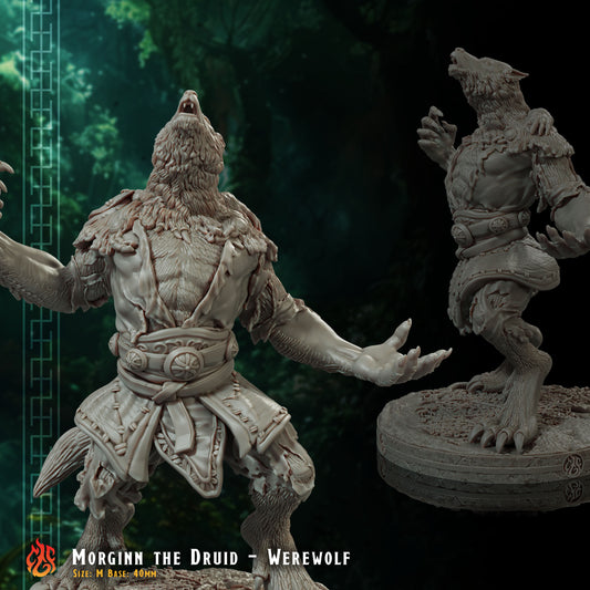 Morginn the Druid, Werewolf form (Digital, STL files)