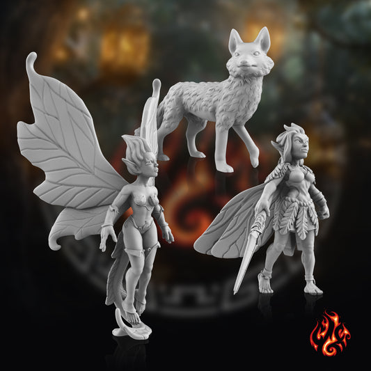 Fairies and Fox (Digital, STL files)