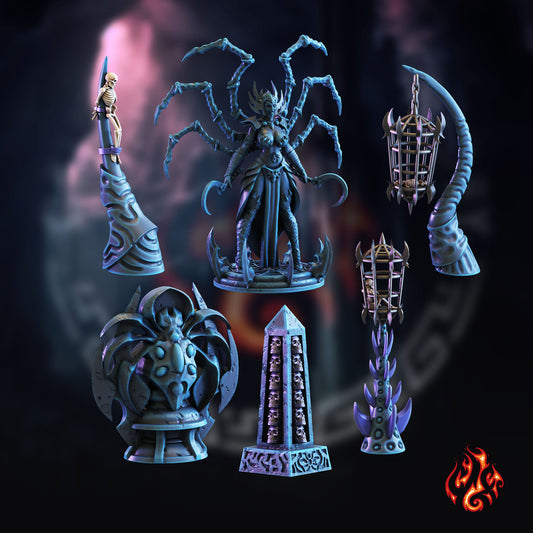 Underdark statues & pillars
