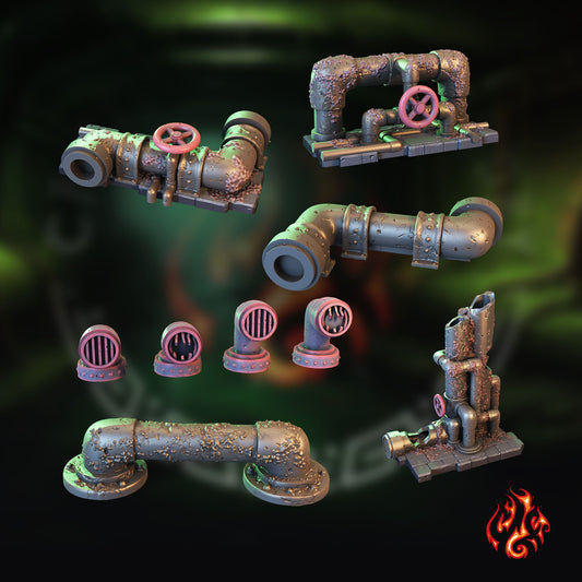 Sewer pipes set
