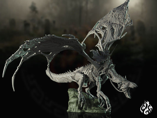 Roi fantôme sur dragon mort-vivant