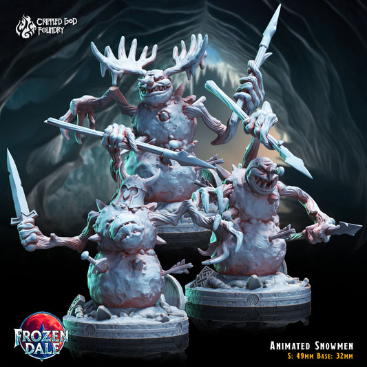 Bonhommes de neige animés