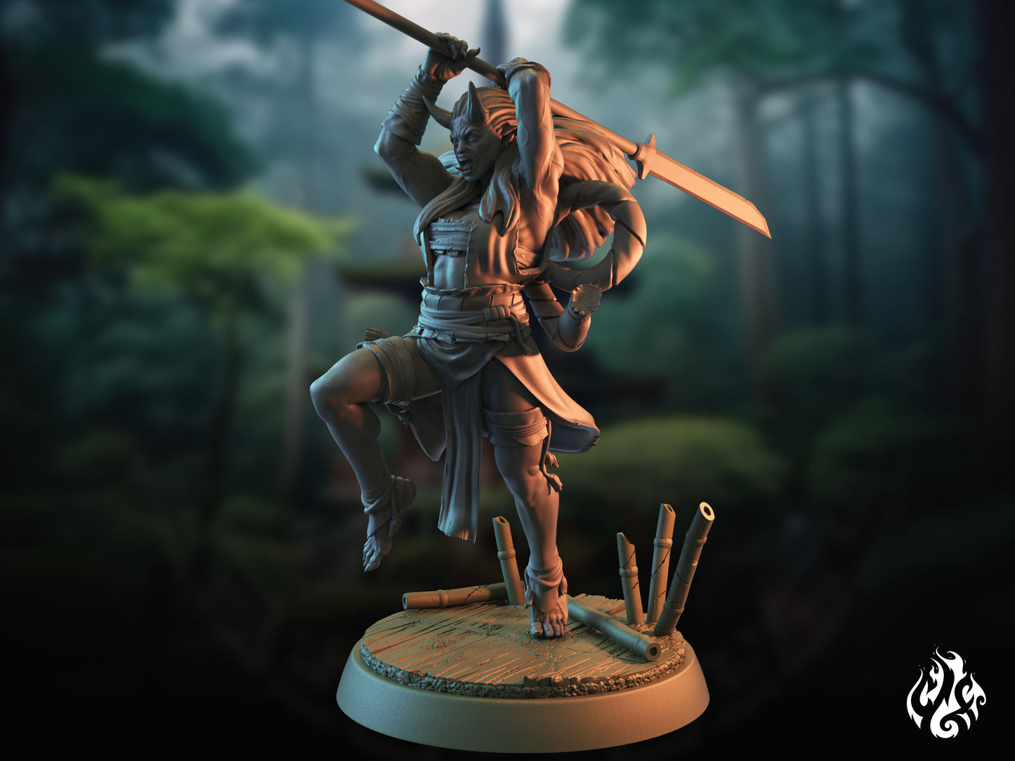 Oni Demonio Yamauba Cazadora