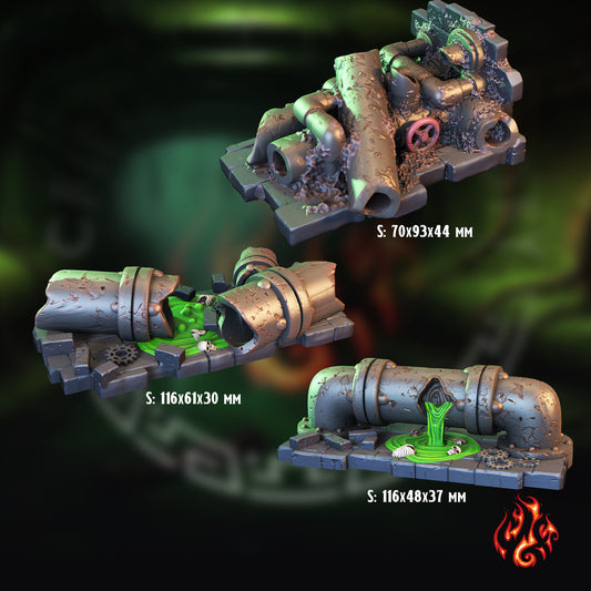 Sewer ruins set