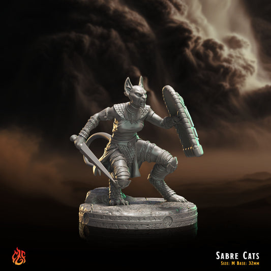 Sabre Cats (Digital, STL files)