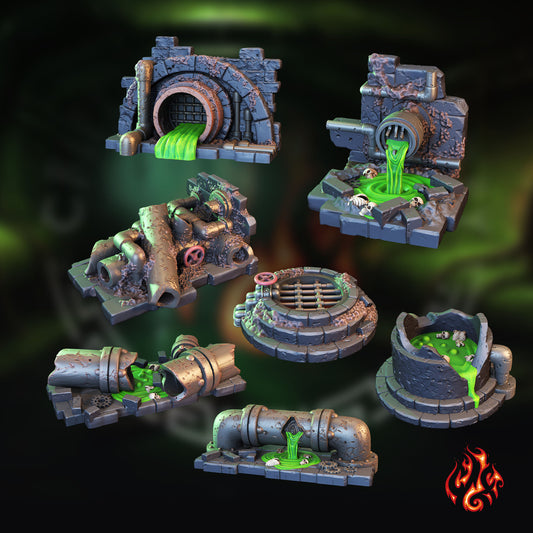 Sewer ruins set