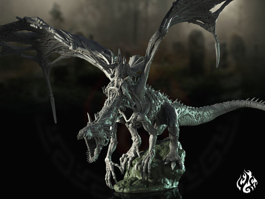 Roi fantôme sur dragon mort-vivant