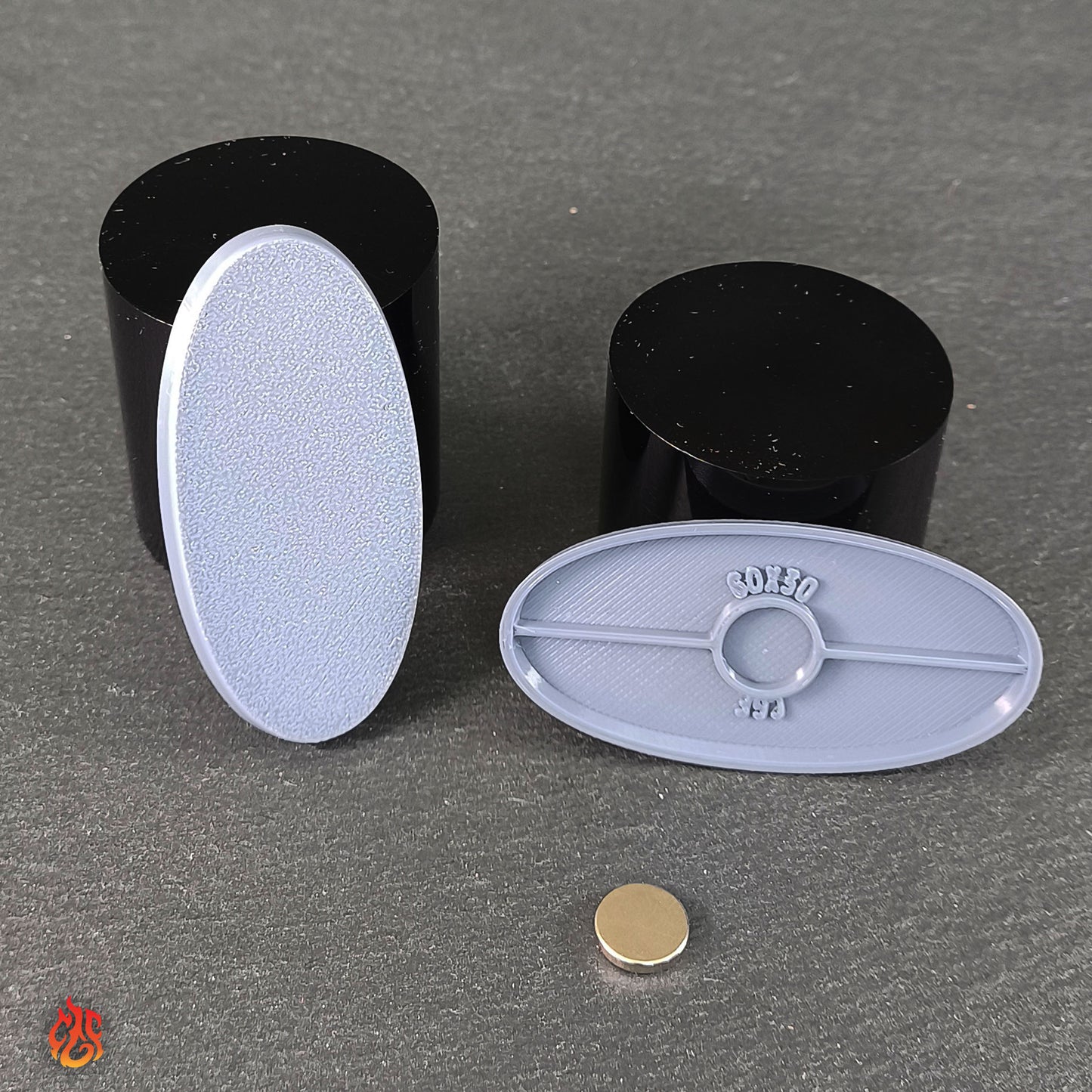 10 bases en blanco de 28,5 mm