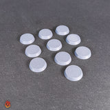 10 bases en blanco de 28,5 mm