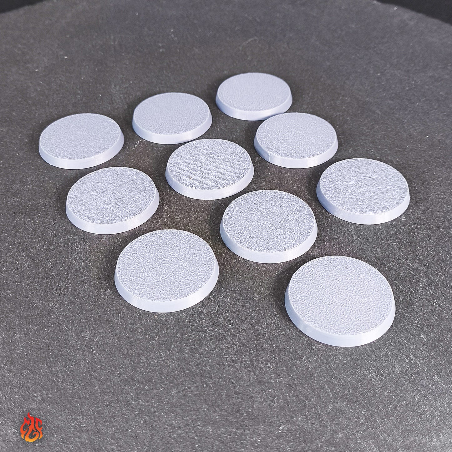 10 bases en blanco de 28,5 mm
