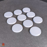 10 bases en blanco de 28,5 mm