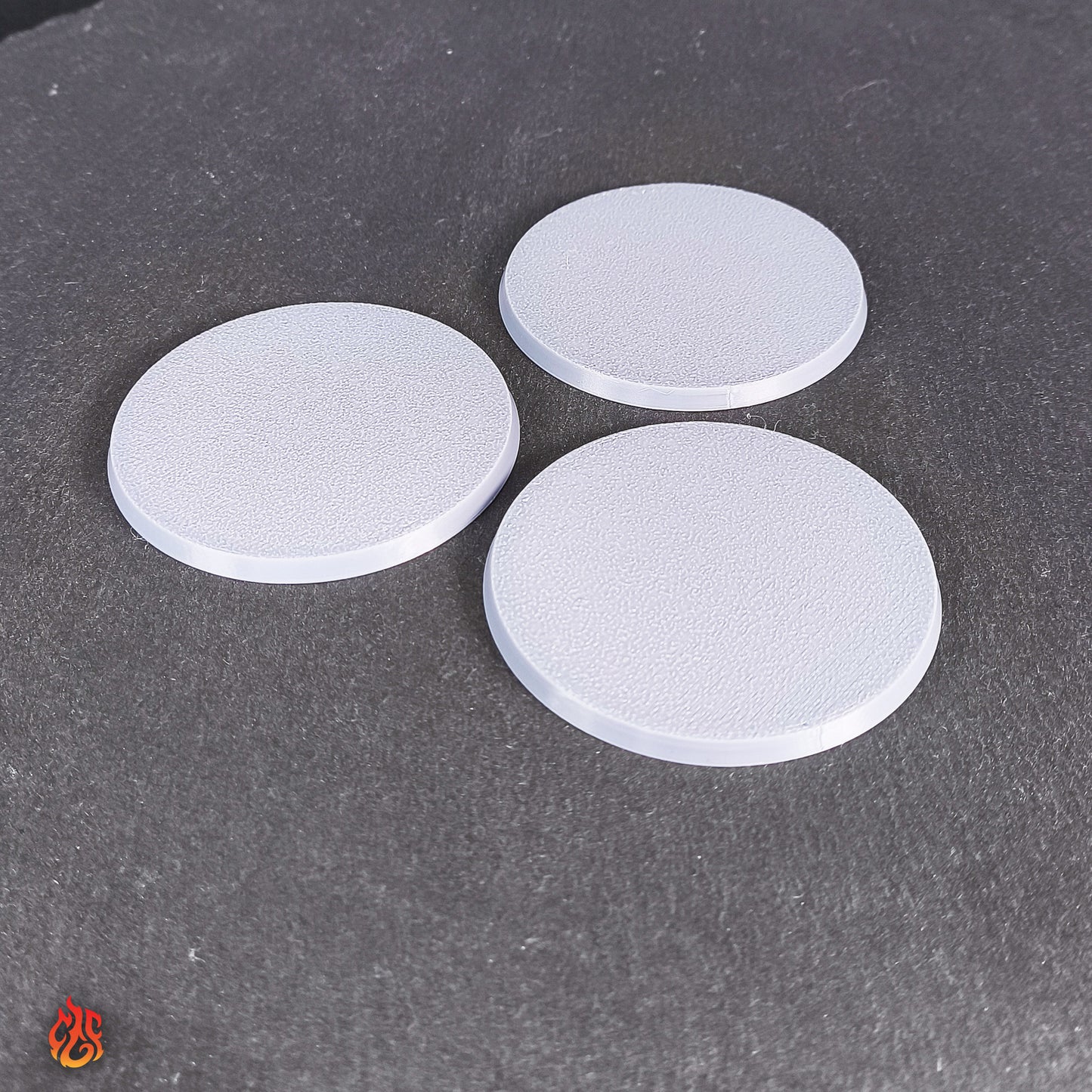 10 bases en blanco de 28,5 mm