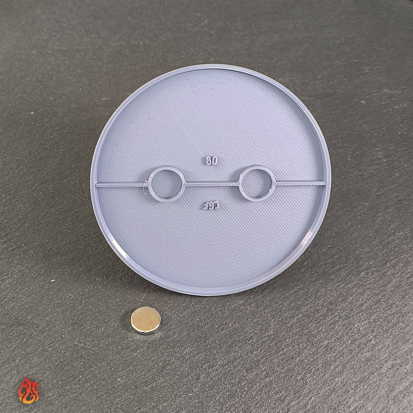 10 bases en blanco de 28,5 mm
