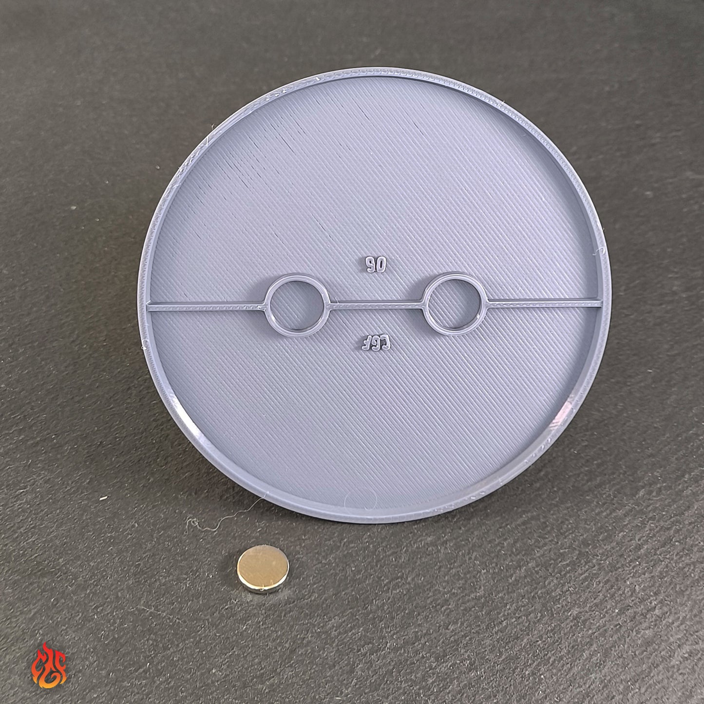 10 bases en blanco de 28,5 mm