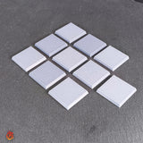 10 bases en blanco de 28,5 mm