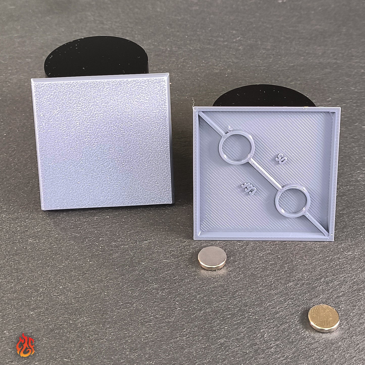 10 bases en blanco de 28,5 mm