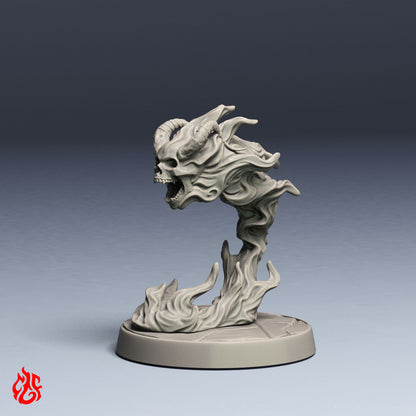 Flammender Schädel