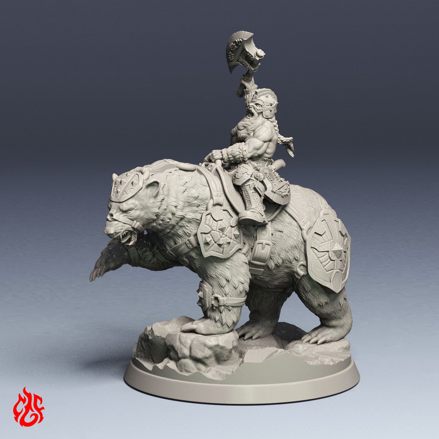 Enano Berserker Jinete de oso