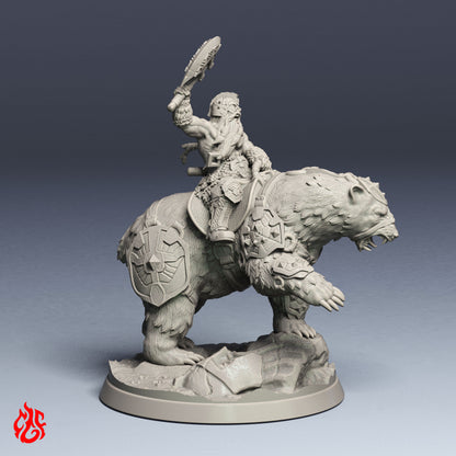 Enano Berserker Jinete de oso