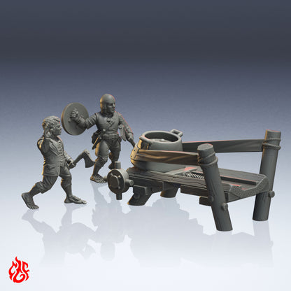 La fronde géante du Hobbit, « Le lanceur de chaudron »