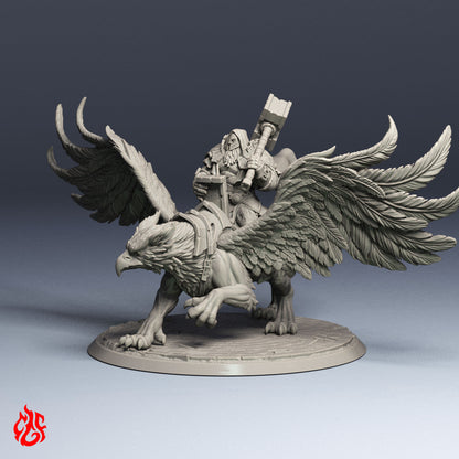 Gran Maestro Oberón, montado en el Grifo Real