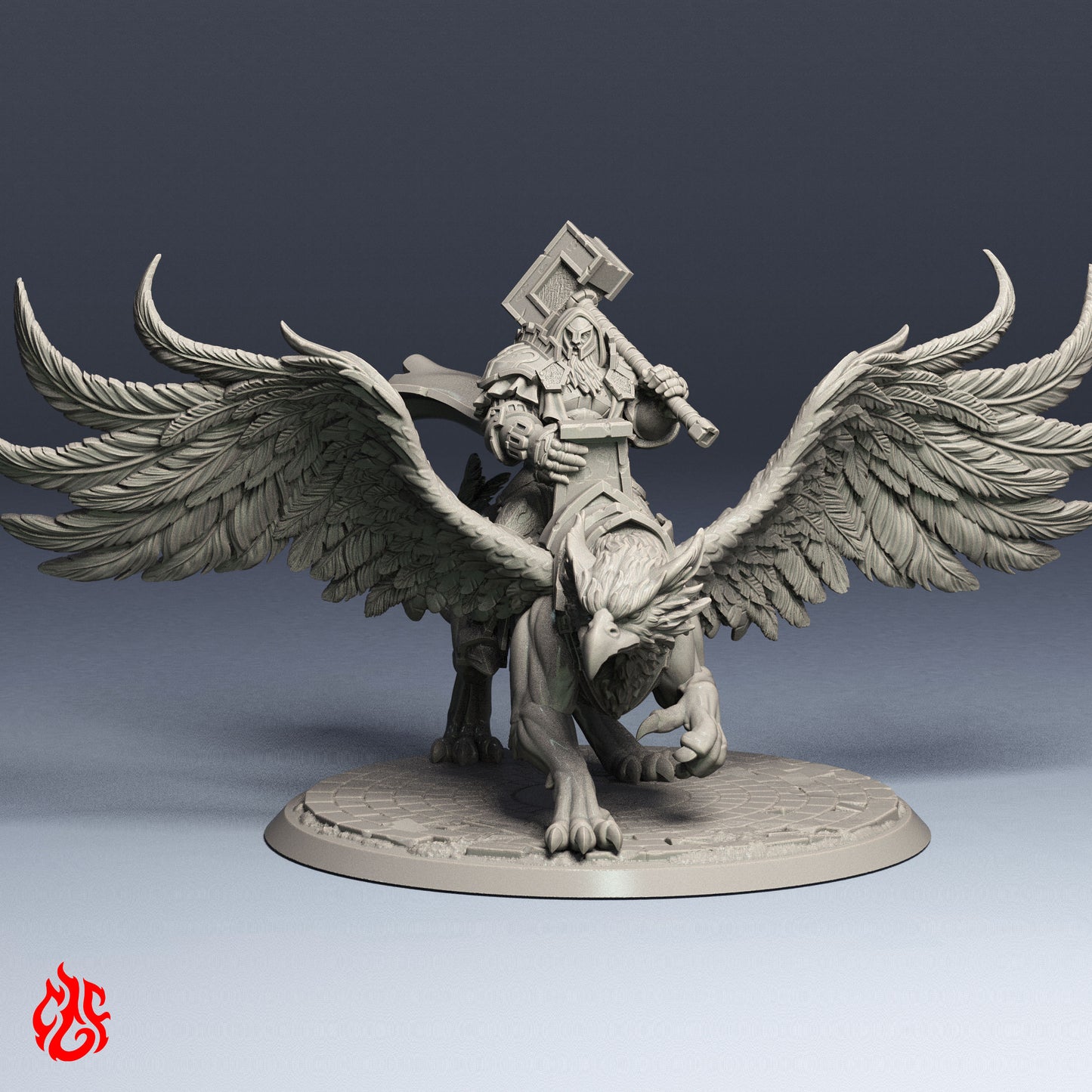 Gran Maestro Oberón, montado en el Grifo Real