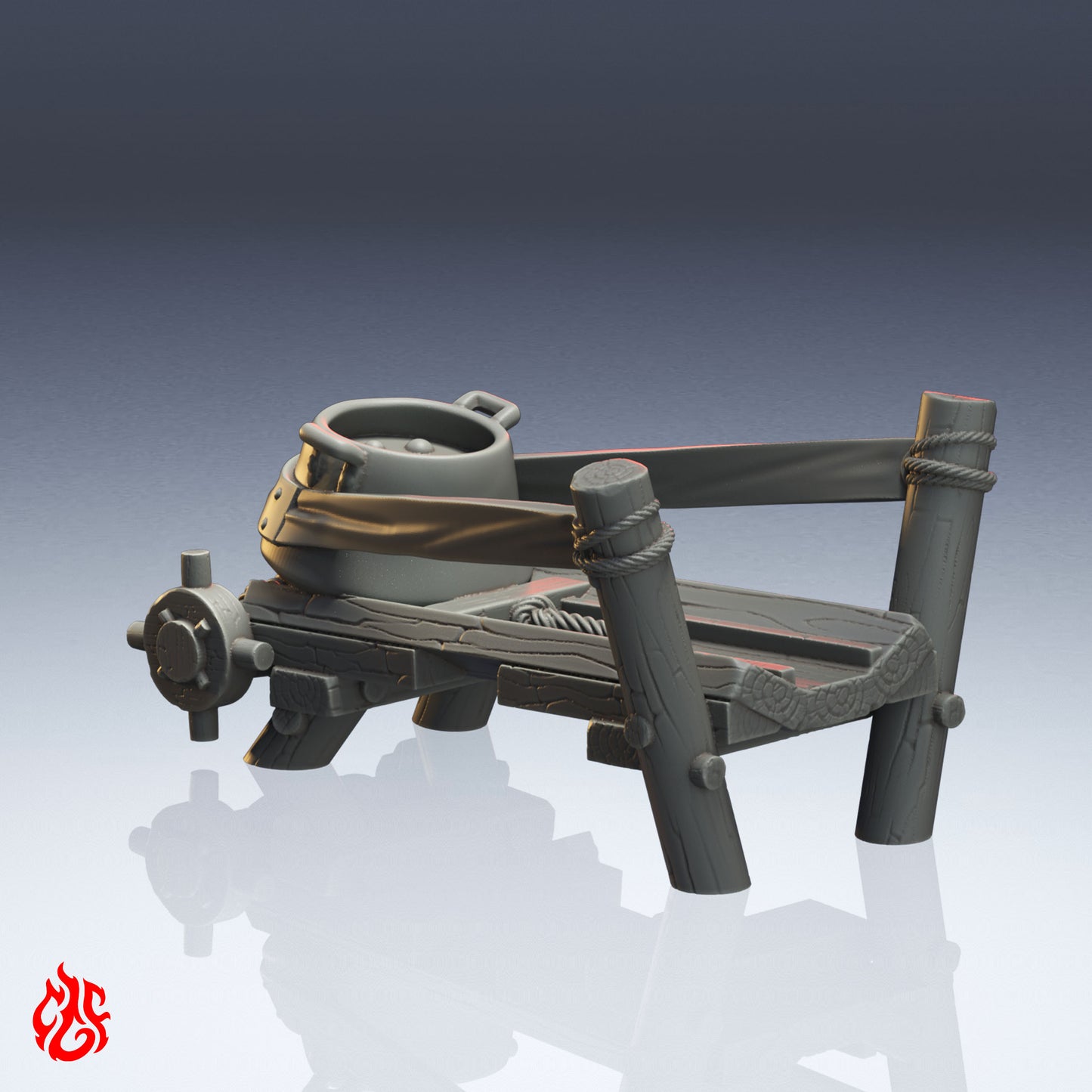 La fronde géante du Hobbit, « Le lanceur de chaudron »