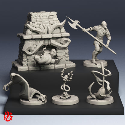 Conjunto de objetos animados