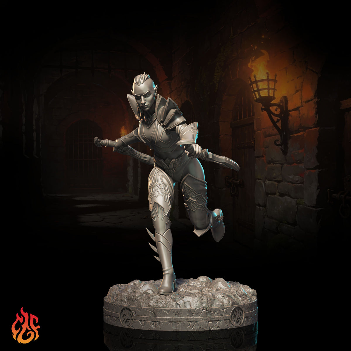 Drow Elf Warriors (Digital, STL files)