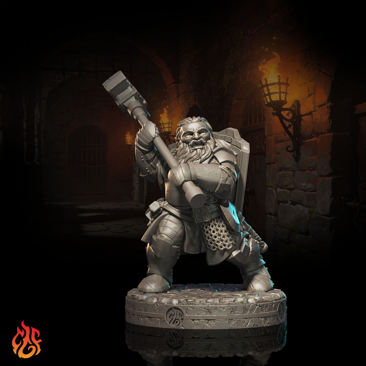 Dwarf Fighter (Digital, STL files)