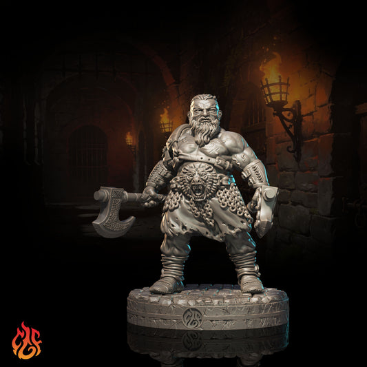 Dwarf Barbarian (Digital, STL files)