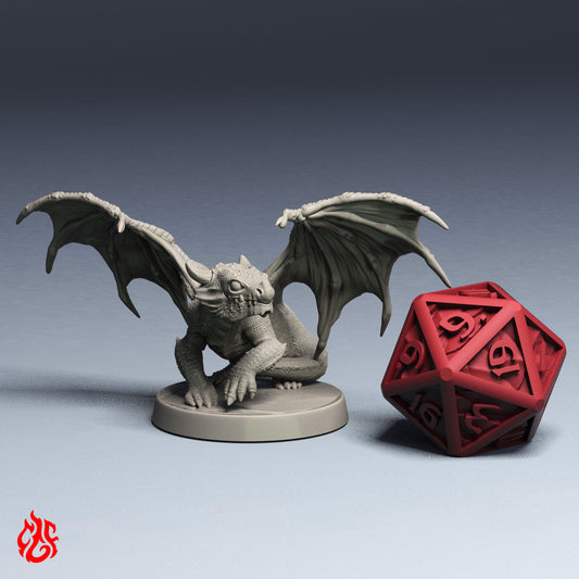 Dragon rouge nouveau-né