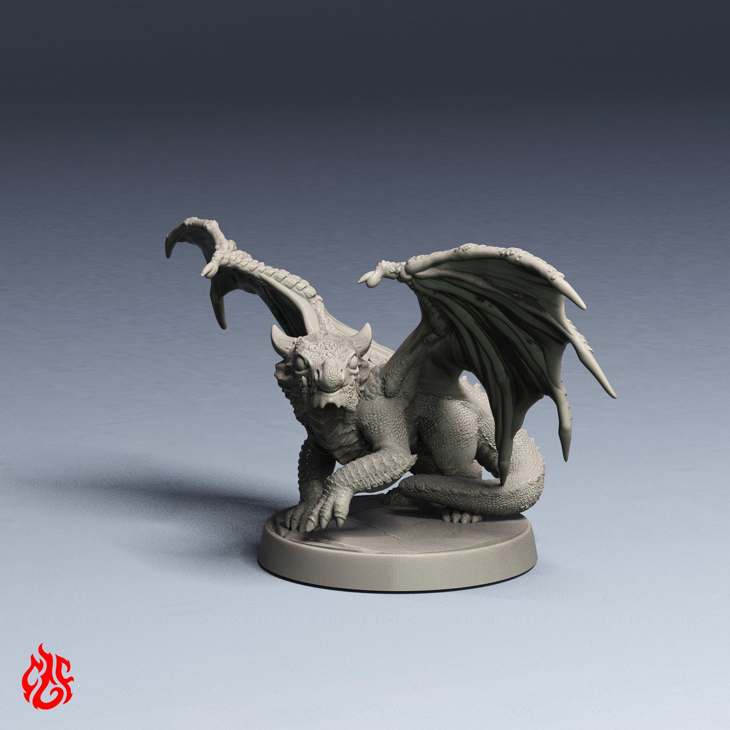 Dragon rouge nouveau-né