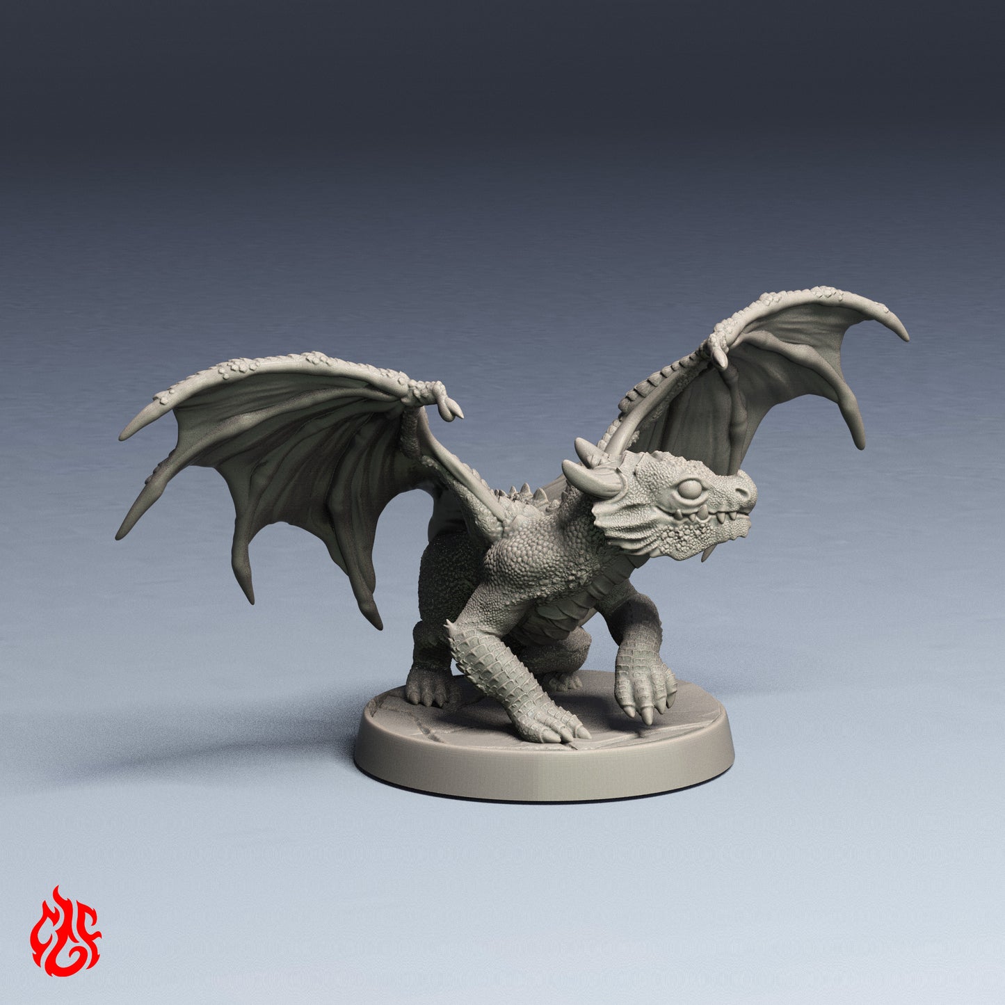 Dragon rouge nouveau-né