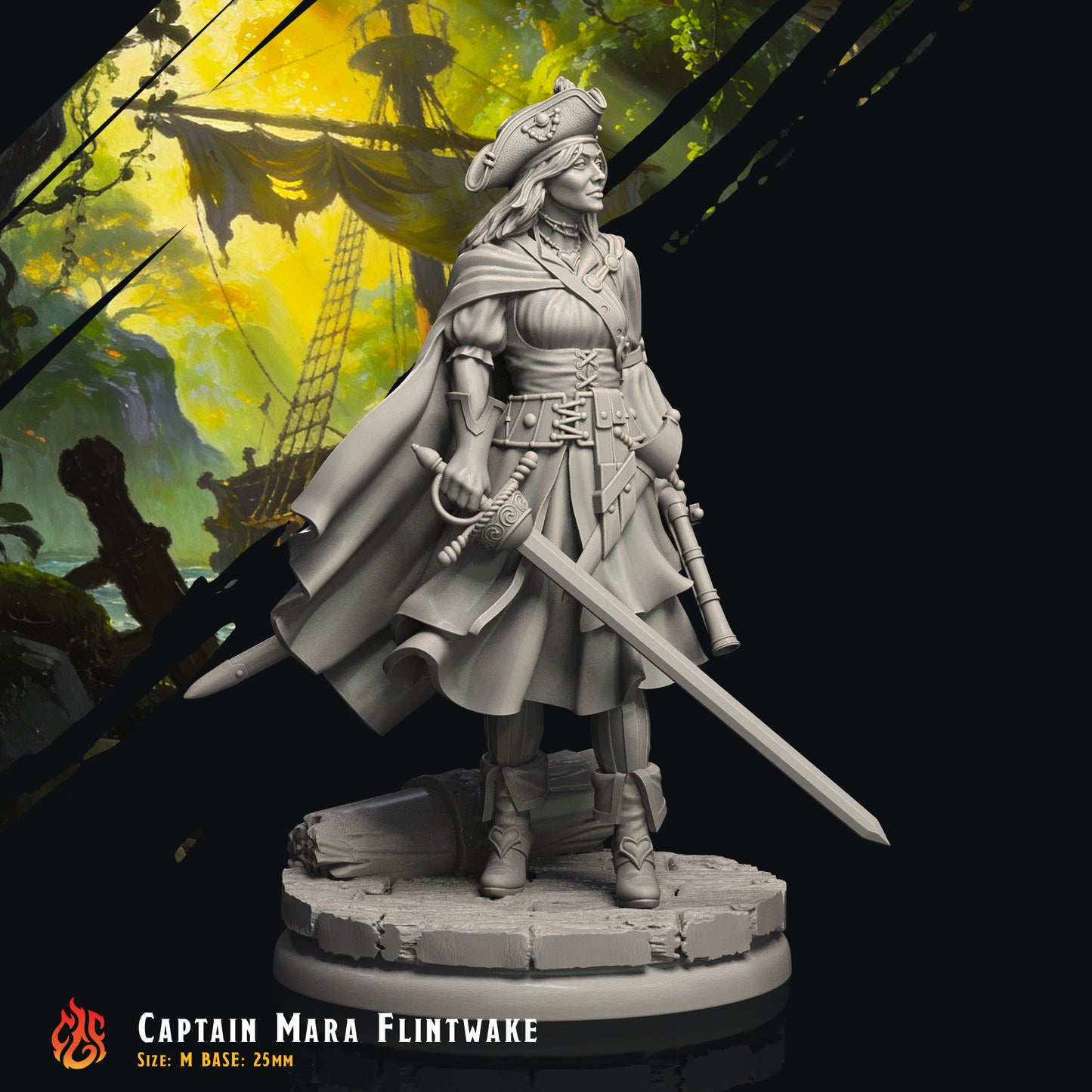 Captain Mara Flintwake (Digital, STL files)
