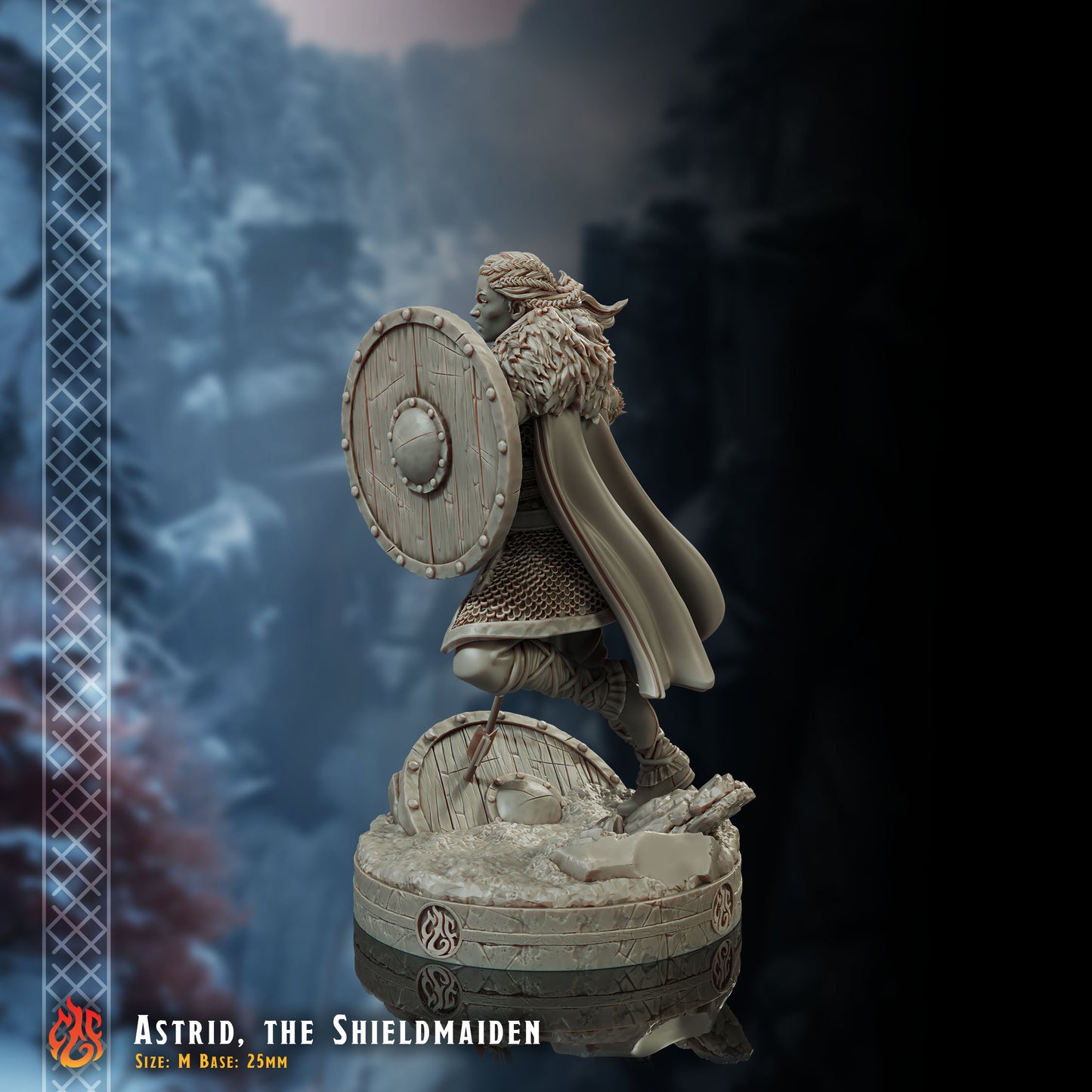 Astrid, the Shieldmaiden (Digital, STL files)