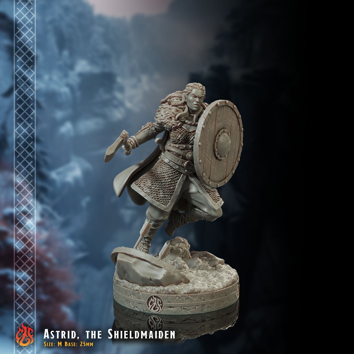 Astrid, the Shieldmaiden (Digital, STL files)