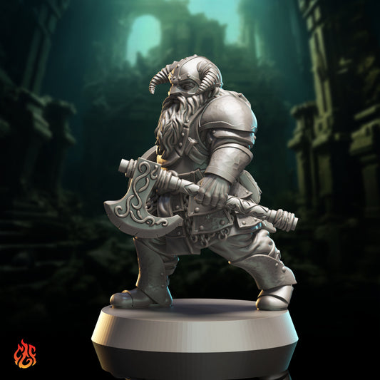 Ralgin the Dwarf Fighter (Digital, STL files)