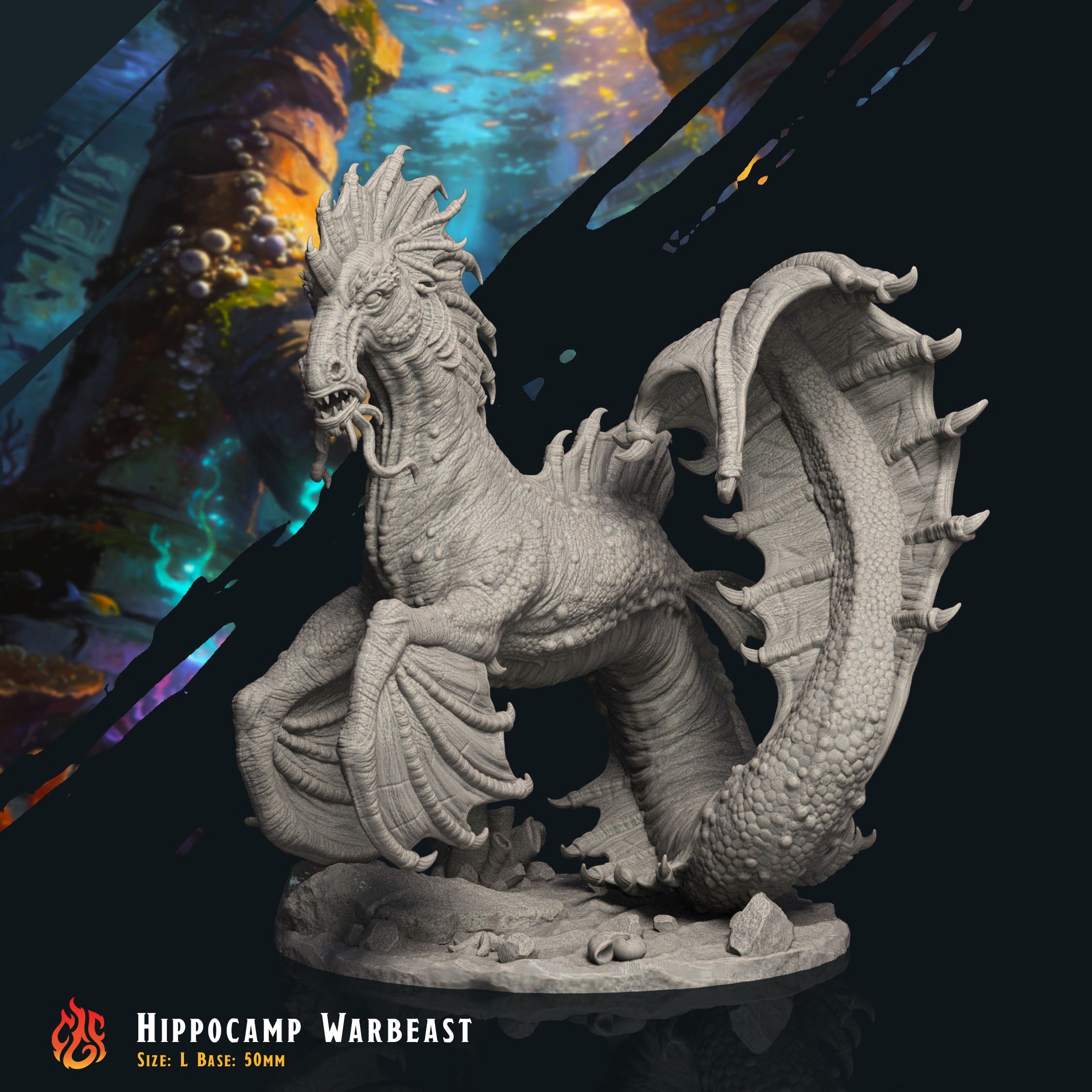 Hippocamp Warbeast (Digital, STL files) – Crippled God Foundry