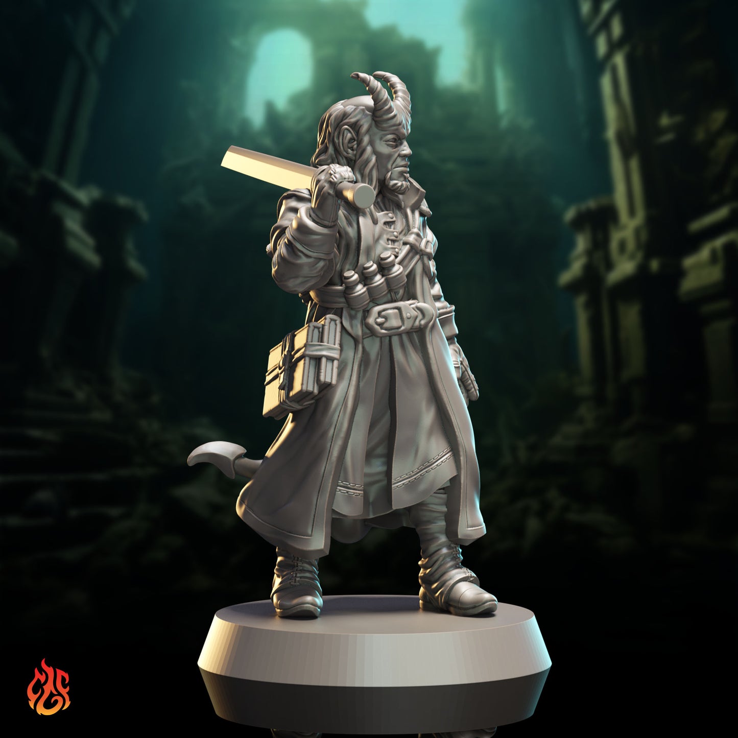 Akzire, Tiefling investigator (Digital, STL files)