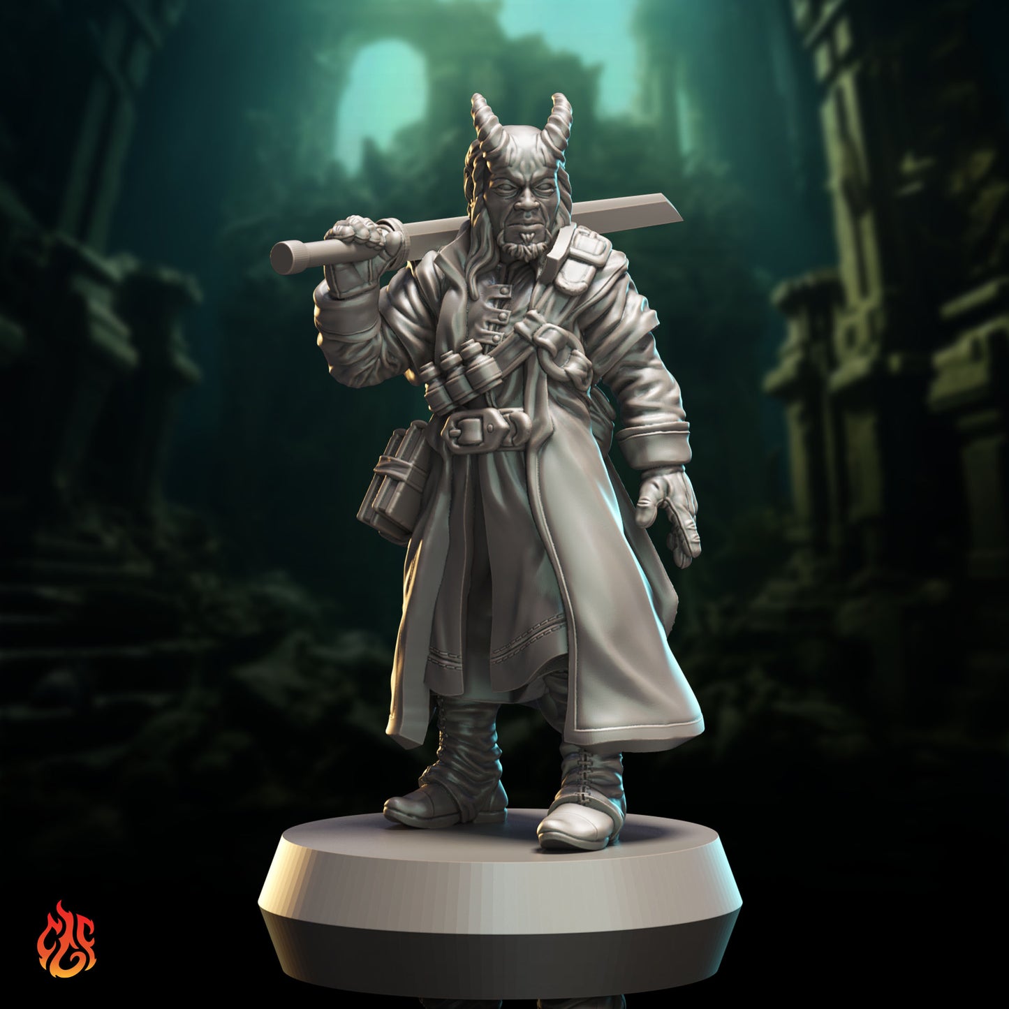 Akzire, Tiefling investigator (Digital, STL files)