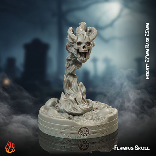 Flaming Skull (Digital, STL files)