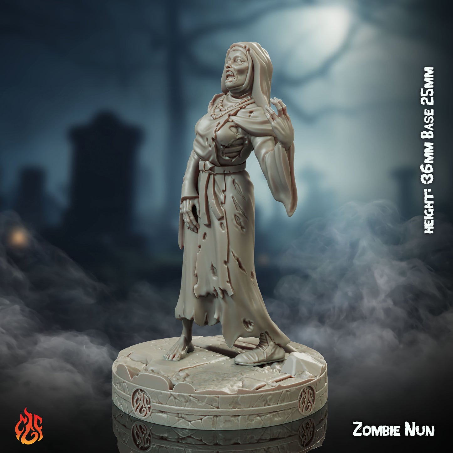 Zombie Nun (Digital, STL files)