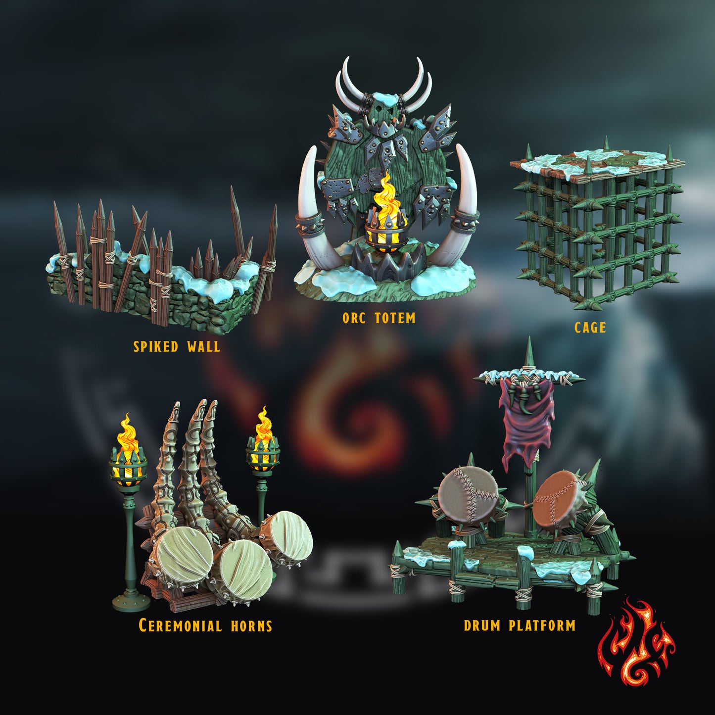 Northern Orc Camp Scenery (Digital, STL files)